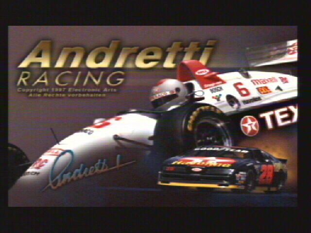 Andretti Racing (SEGA Saturn) screenshot: Title Screen (German) (PAL Version)