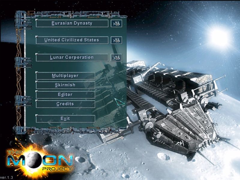 Earth 2150: The Moon Project (Windows) screenshot: Main menu