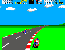 Hang-On (SEGA Master System) screenshot: Opponents on the road
