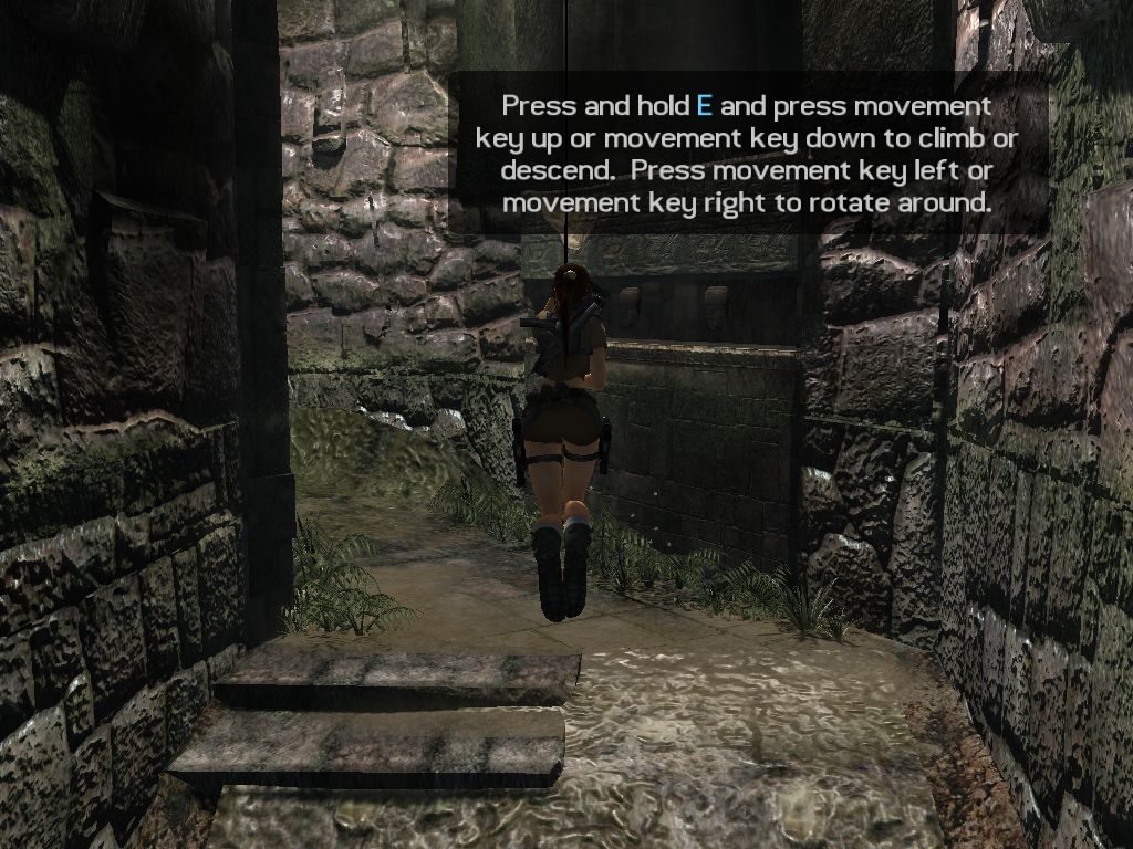 Lara Croft: Tomb Raider - Legend (Windows) screenshot: With the "next generation graphics" option turned on, every surface in the game has volume.