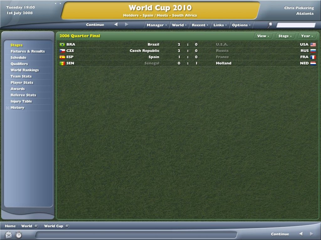 Worldwide Soccer Manager 2006 (Windows) screenshot: A sign of things to come?