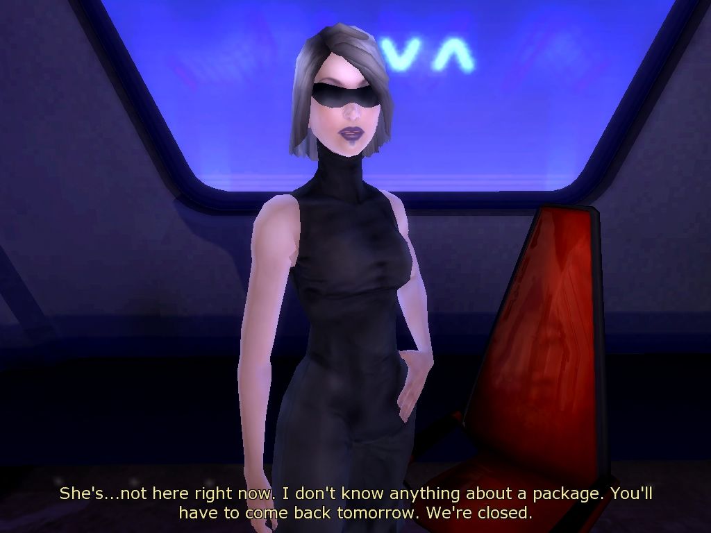 Dreamfall: The Longest Journey (Windows) screenshot: Some problems can be passed in different ways: with stealth, disguise, combat, talking, object use.