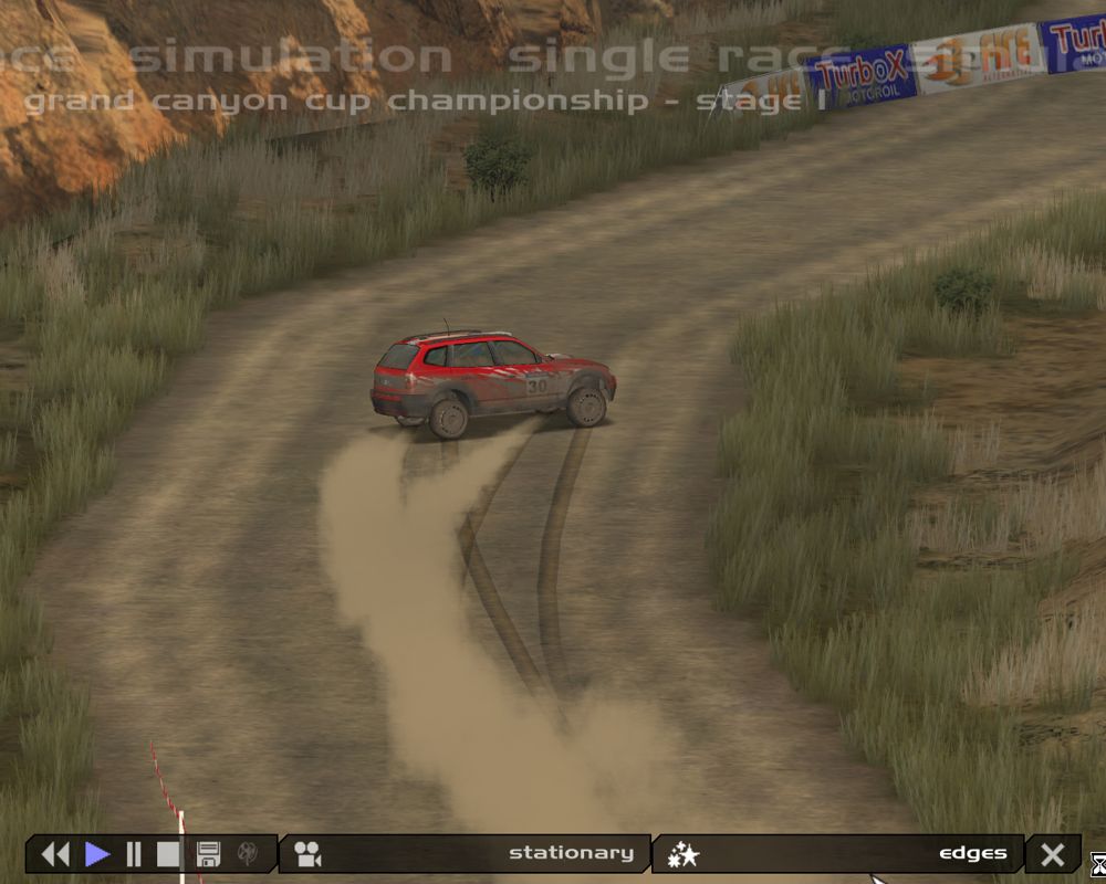 Xpand Rally (Windows) screenshot: My boss' wife drives one of these, the BMW X3. I didn't know it was so much fun! Next time she calls me to get the car to the service garage I'll have a big smile on my face! :D