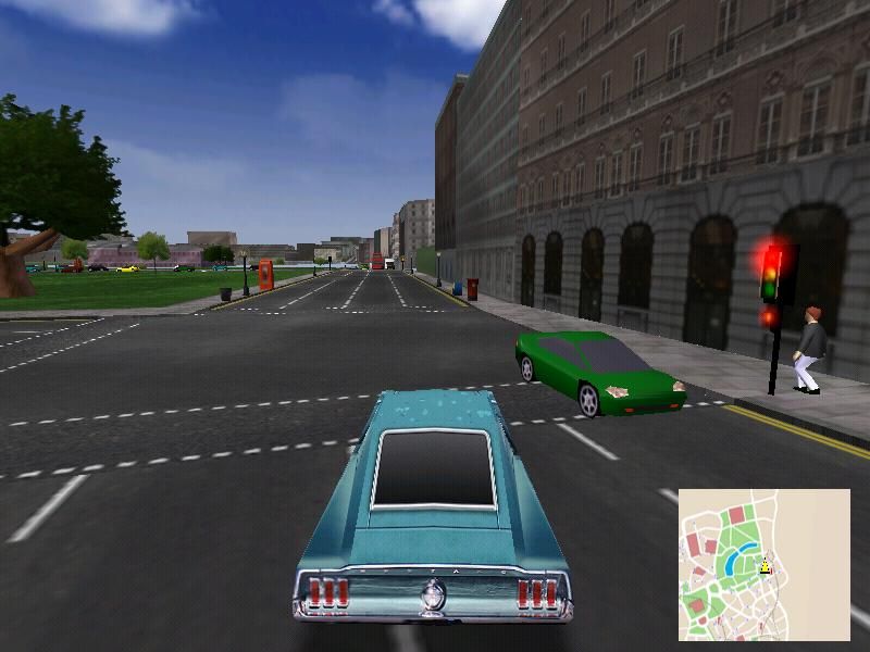 Midtown Madness 2 (Windows) screenshot: Ugly car: move it!