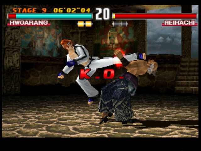 Tekken 3 (PlayStation) screenshot: Beautiful knock out!
