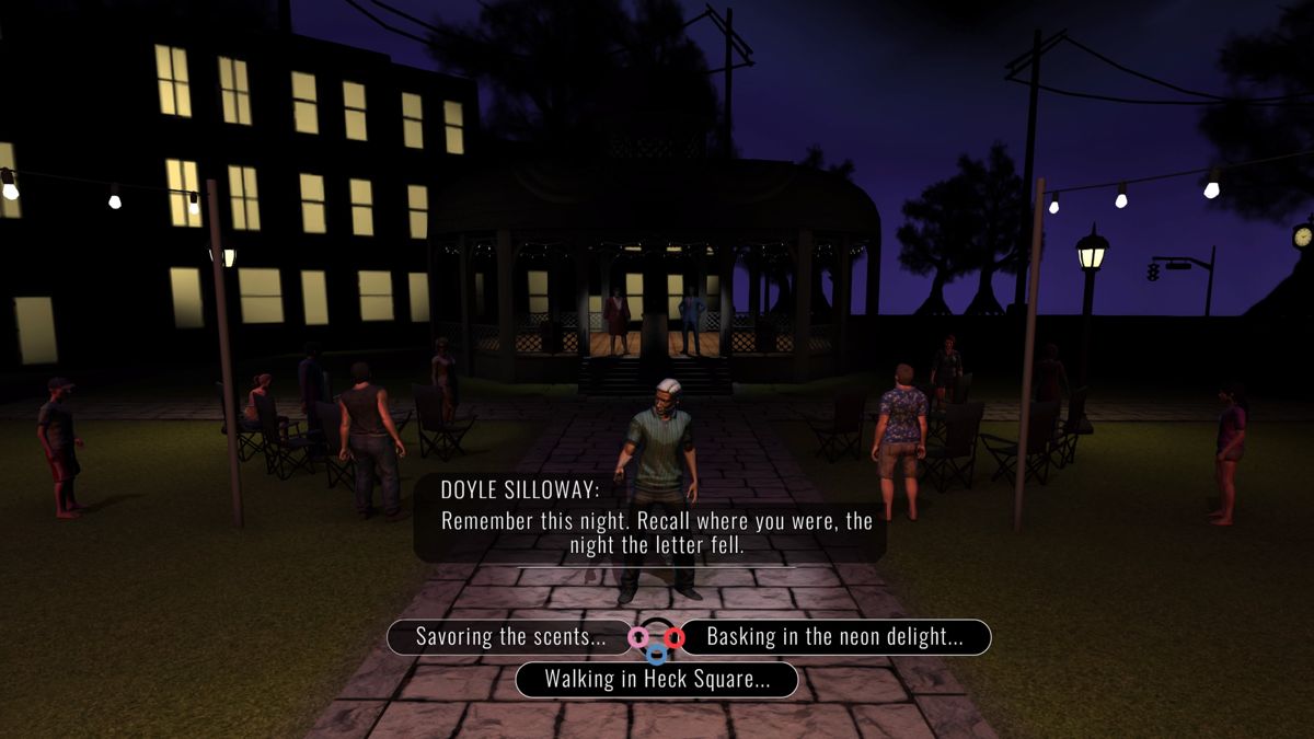Knee Deep (PlayStation 4) screenshot: The actors are addressing the audience in the opening of the next act