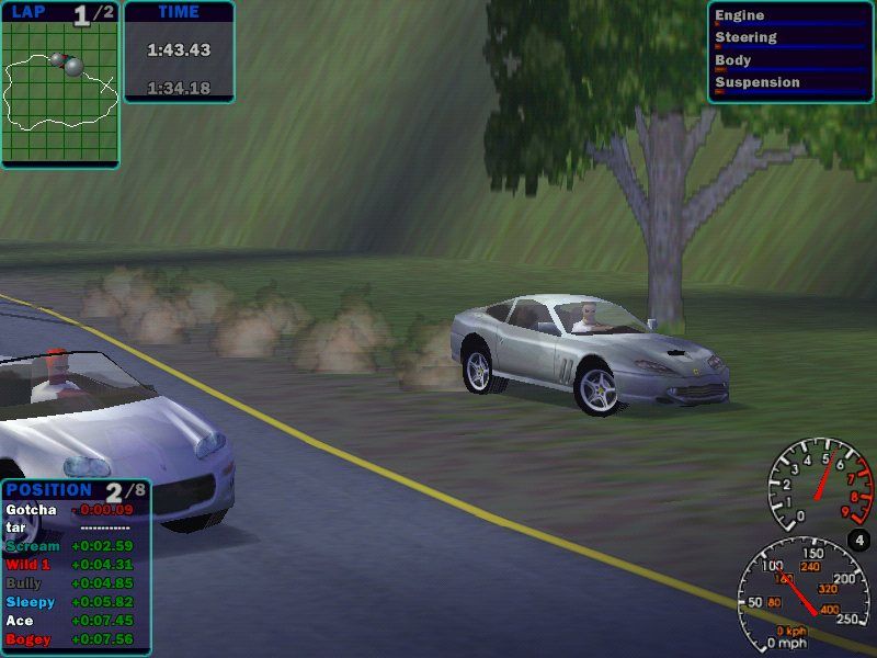Need for Speed: High Stakes (Windows) screenshot: Not on the road, again