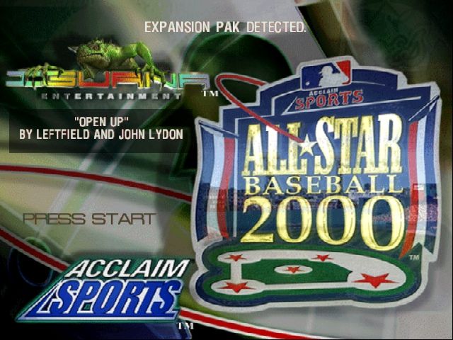 All-Star Baseball 2000 (Nintendo 64) screenshot: Title screen.