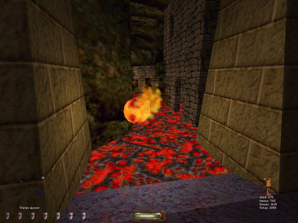 Thief: The Dark Project (Windows) screenshot: Floating balls of fire may look simple, but will patrol areas with deadly force