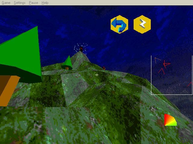 Sentry (Windows) screenshot: The start of level 872. It's a long climb to the top.