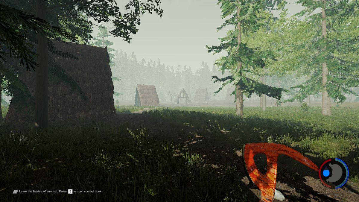 The Forest (Windows) screenshot: A village