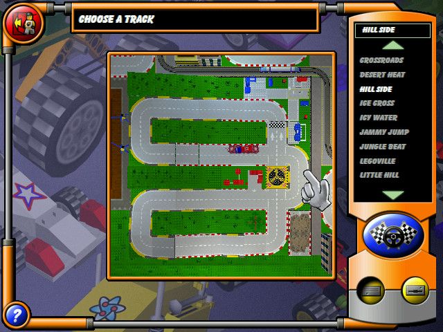 LEGO Stunt Rally (Windows) screenshot: Track selection