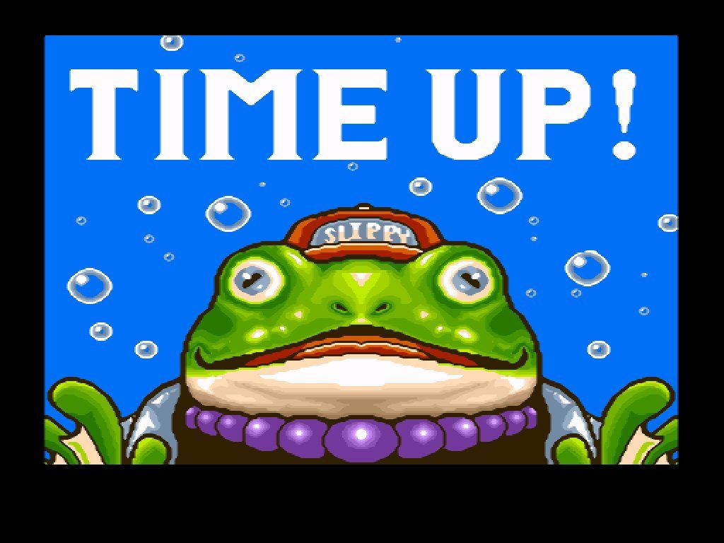Star Fox: Super Weekend (SNES) screenshot: Slippy says...
