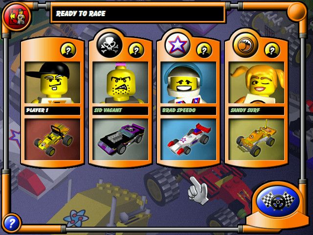 LEGO Stunt Rally (Windows) screenshot: Opponents for the next race