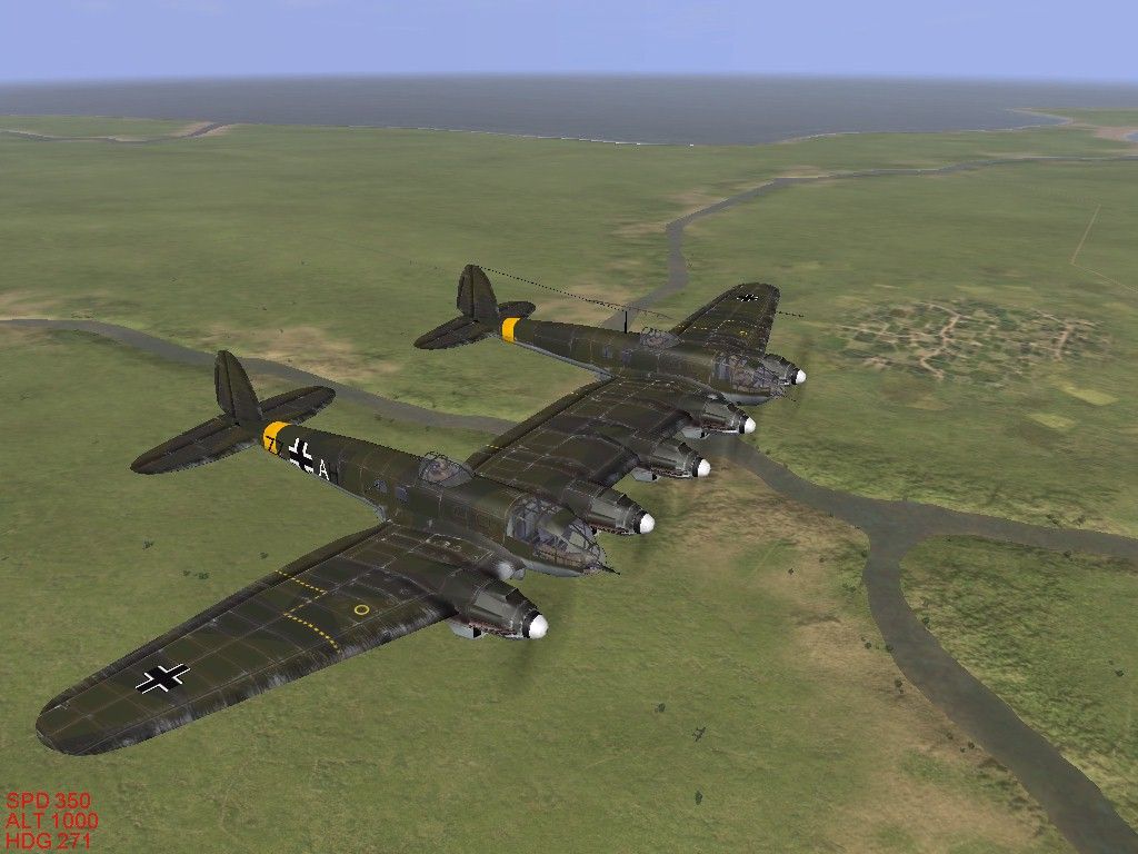 IL-2 Sturmovik: Forgotten Battles (Windows) screenshot: The twin He-111