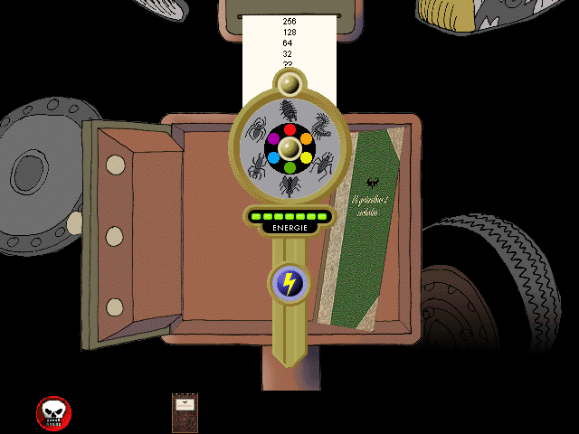 De griezelbus 2 (Windows) screenshot: This is your energy key, use it wisely.