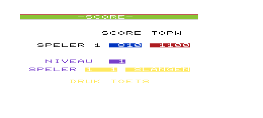 Space Snake (VIC-20) screenshot: Top Scores