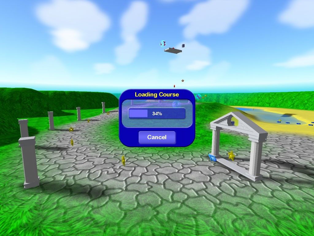 Orbz (Windows) screenshot: Loading a course