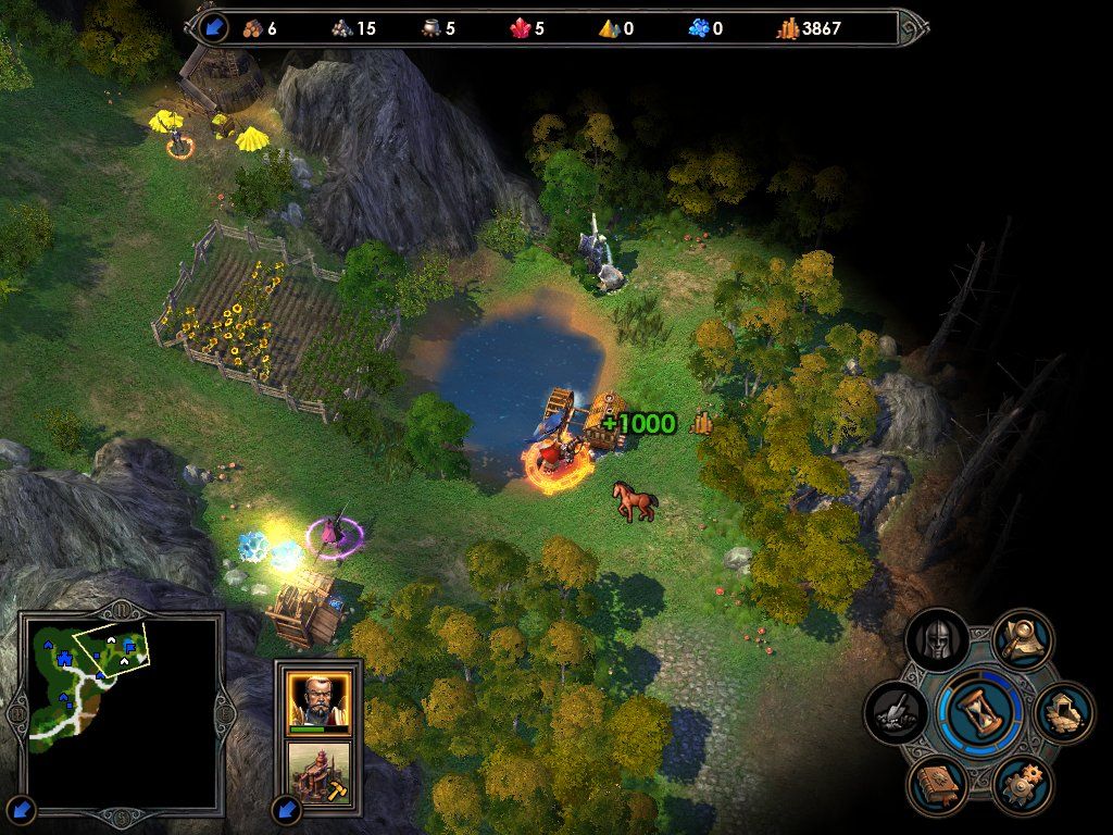 Heroes of Might and Magic V (Windows) screenshot: Godric on the map