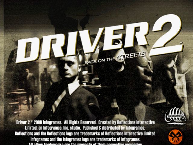 Driver 2 (PlayStation) screenshot: Title screen