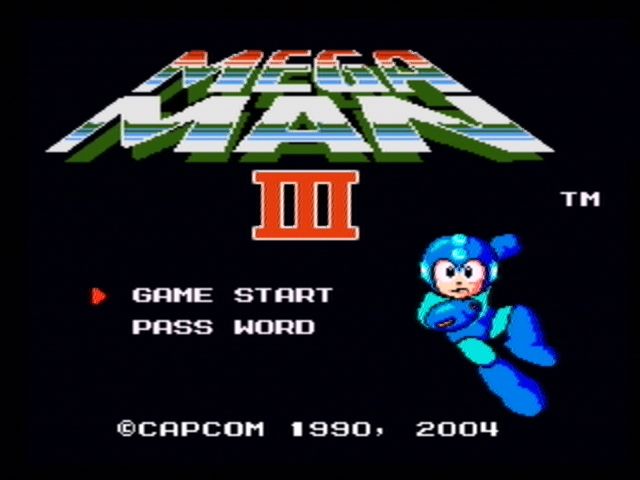 Mega Man: Anniversary Collection (PlayStation 2) screenshot: Mega Man 3 - Title Screen