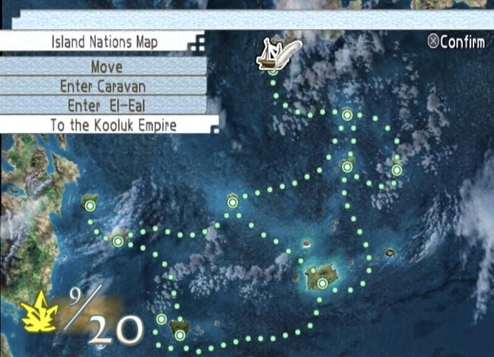 Suikoden Tactics (PlayStation 2) screenshot: There are two world maps - the 2nd one is Kooluk Empire