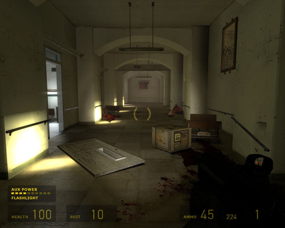 Half-Life 2: Episode One (Windows) screenshot: The abandoned hospital