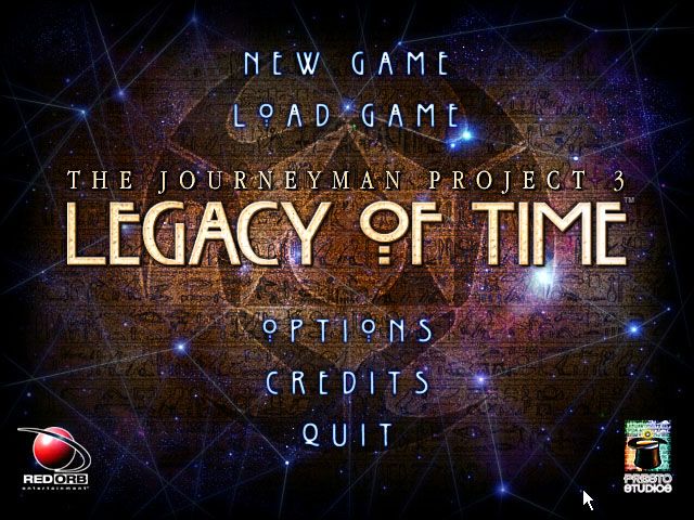 The Journeyman Project 3: Legacy of Time (Windows) screenshot: Title screen