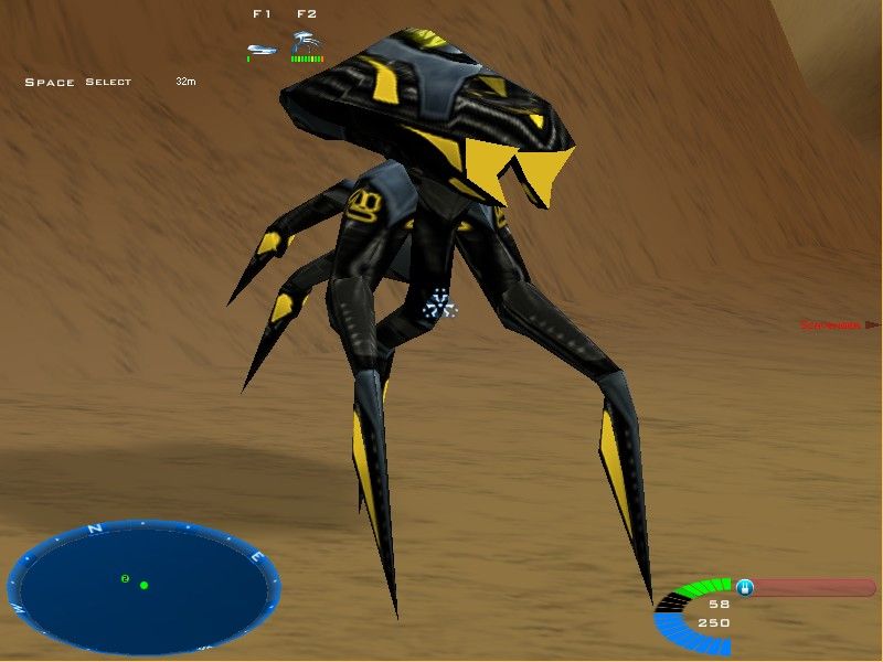 Battlezone II: Combat Commander (Windows) screenshot: Scion's Mauler - powerful short-range unit, but difficult to master