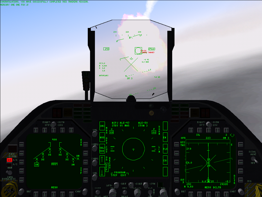 Jane's Combat Simulations: F/A-18 Simulator (Windows) screenshot: Air-to-air missiles