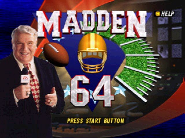 Madden Football 64 (Nintendo 64) screenshot: Title screen.
