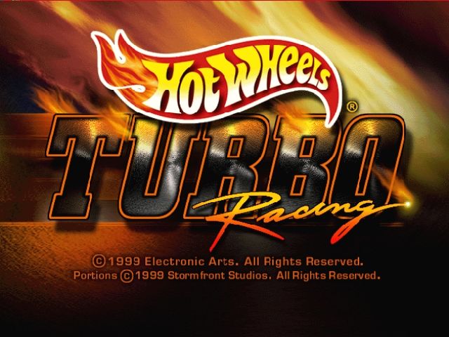 Hot Wheels: Turbo Racing (Nintendo 64) screenshot: Title screen.