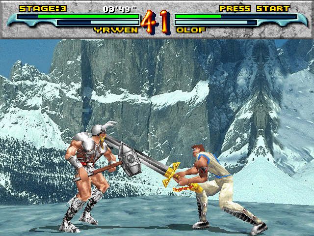 Time Warriors (Windows) screenshot: Vikings are known for using swimwear along their pointy hats and furry coats