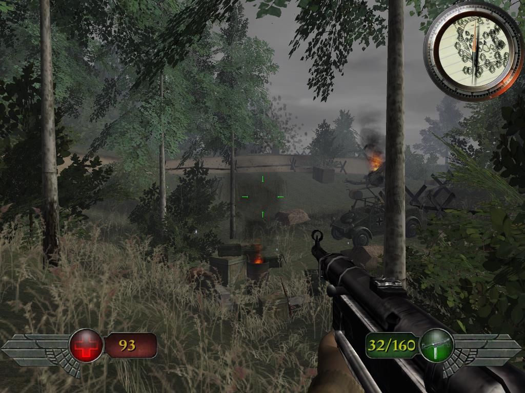 Mortyr II (Windows) screenshot: Entering the trenches.