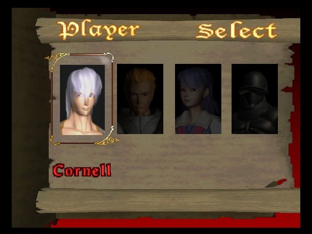 Castlevania: Legacy of Darkness (Nintendo 64) screenshot: Choosing your character (not that you have much choice at the beginning, but...)