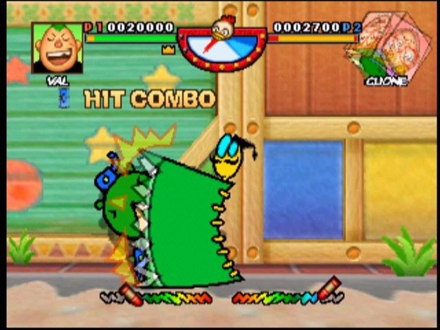 Rakugakids (Nintendo 64) screenshot: Mamezo transforms into a book to score multiple hits