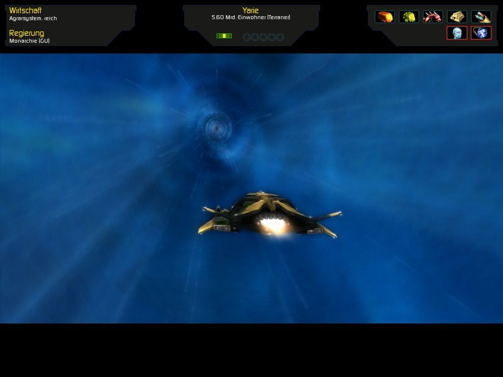 Darkstar One (Windows) screenshot: Travelling to a new system.