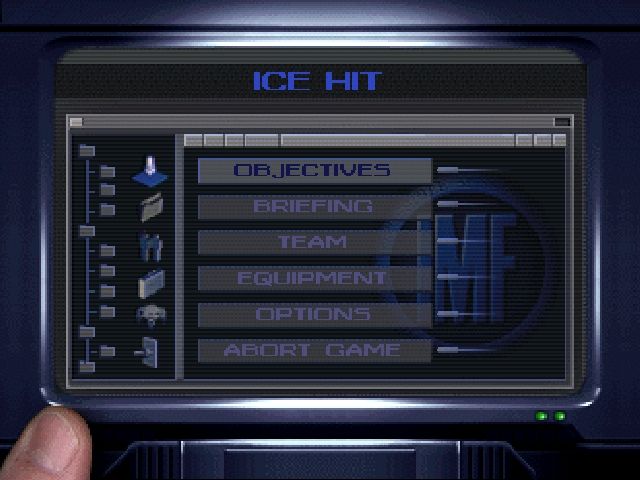 Mission: Impossible (Nintendo 64) screenshot: Ingame menu screen.