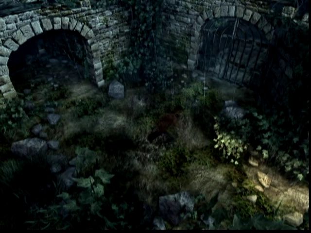 Alone in the Dark: The New Nightmare (Dreamcast) screenshot: Carnby explores the lovely garden