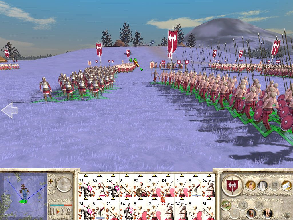 Rome: Total War (Windows) screenshot: Winter war, or World War Zero
