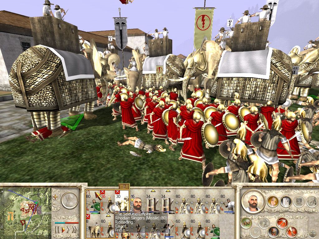 Rome: Total War (Windows) screenshot: Elephants aren't nice, they are scary!