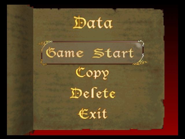 Castlevania: Legacy of Darkness (Nintendo 64) screenshot: Main Menu.