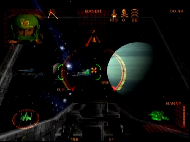 Starlancer (Dreamcast) screenshot: Cockpit view