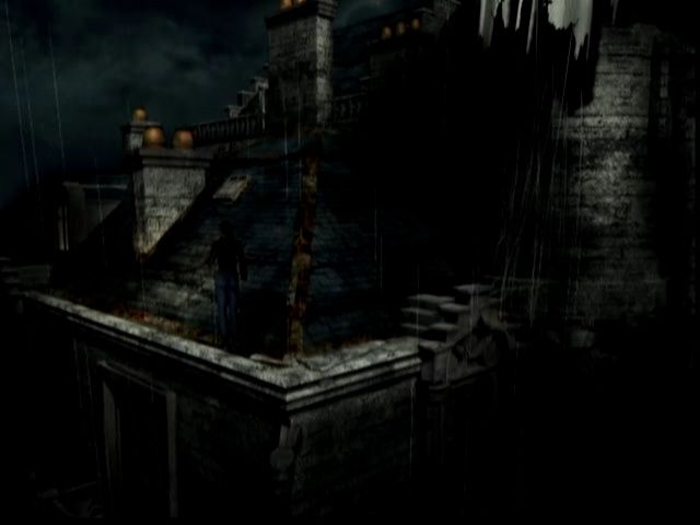 Alone in the Dark: The New Nightmare (Dreamcast) screenshot: Aline explores the mansion rooftop