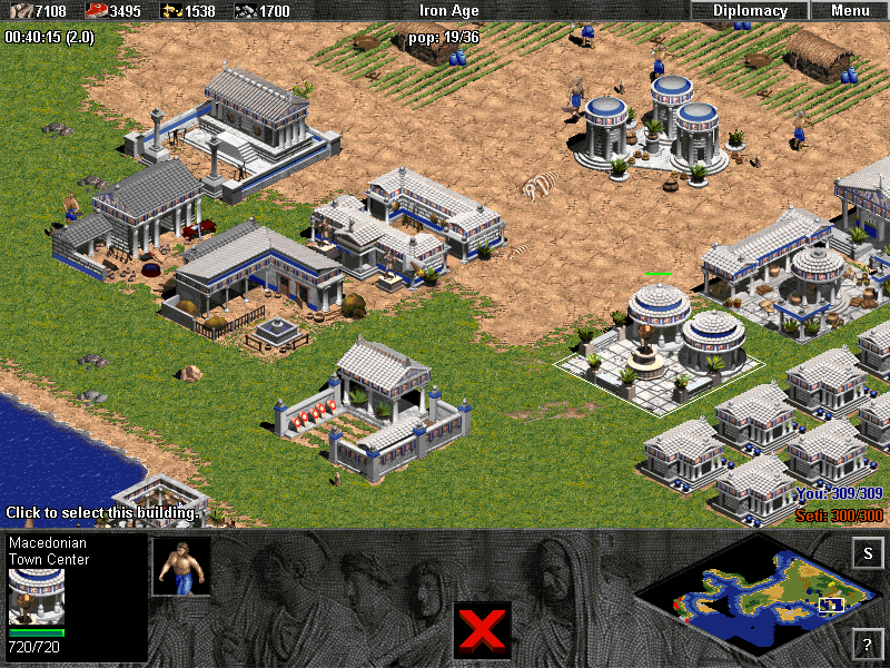 Age of Empires: The Rise of Rome (Windows) screenshot: Same bit as before, Iron Age