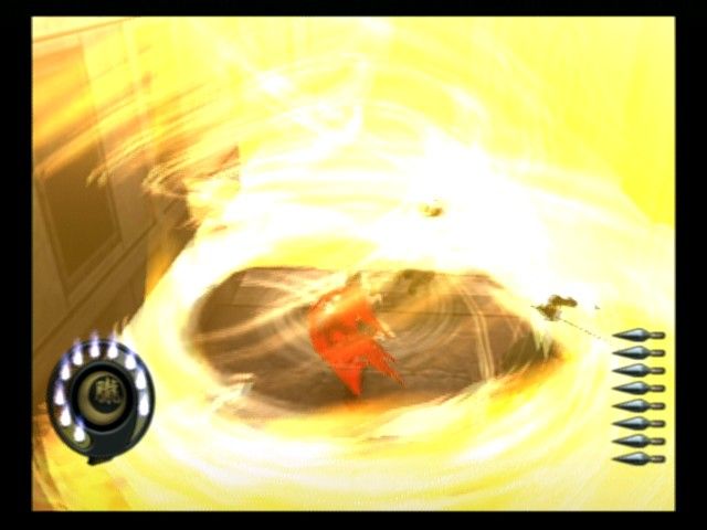 Shinobi (PlayStation 2) screenshot: Using ninja magic to wipe out any enemy unfortunate enough to be near me