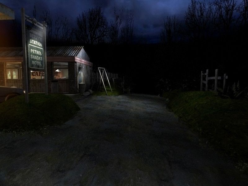 Barrow Hill: Curse of the Ancient Circle (Windows) screenshot: Making my way by foot to the motel.