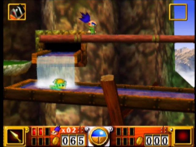 Goemon's Great Adventure (Nintendo 64) screenshot: Some parts of the game have two different paths for you to take.