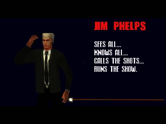 Mission: Impossible (Nintendo 64) screenshot: Intro cutscene: starring Jim Phelps.