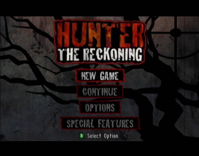 Hunter: The Reckoning (Xbox) screenshot: The start screen
